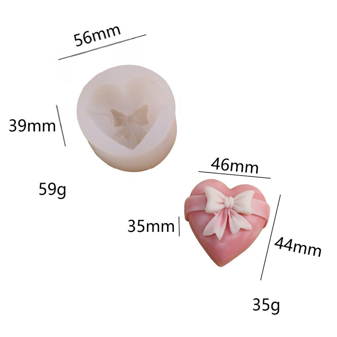 Bowknot Heart Silicone Mould