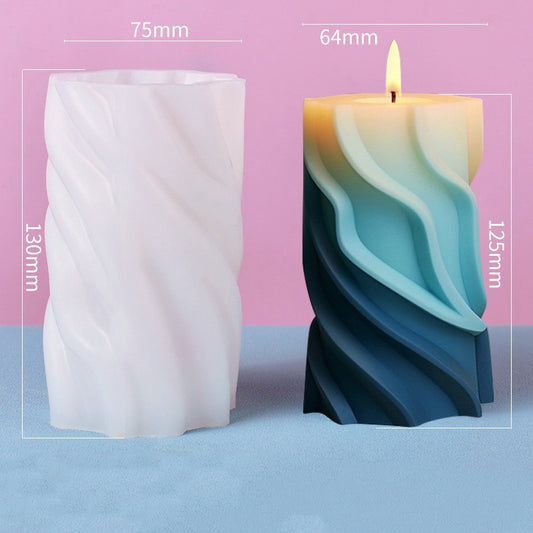 Wavy Pillar Silicone Mould (Large)