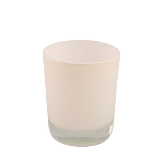 White Gloss 20cl Candle Glass