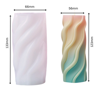 Wavy Pillar Silicone Mould (Medium)