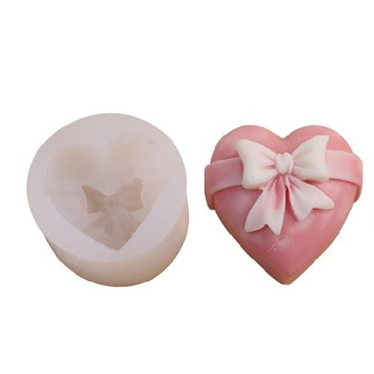 Bowknot Heart Silicone Mould