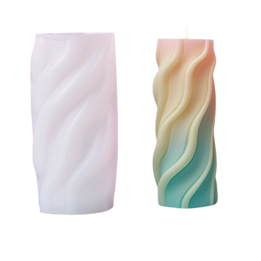 Wavy Pillar Silicone Mould (Medium)
